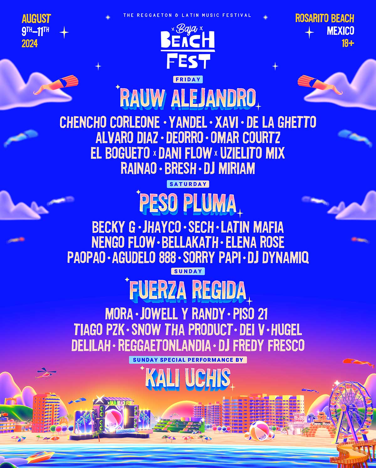 Baja Beach Fest Lineup 2024